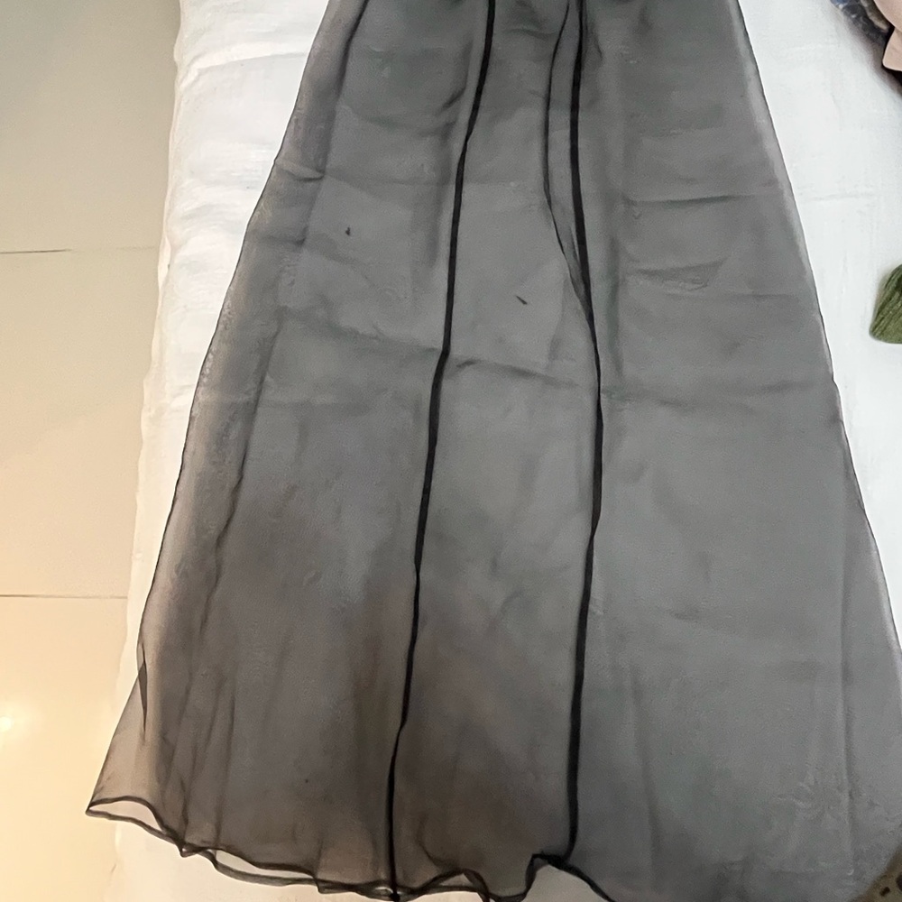 Elegant Black Sheer Skirt